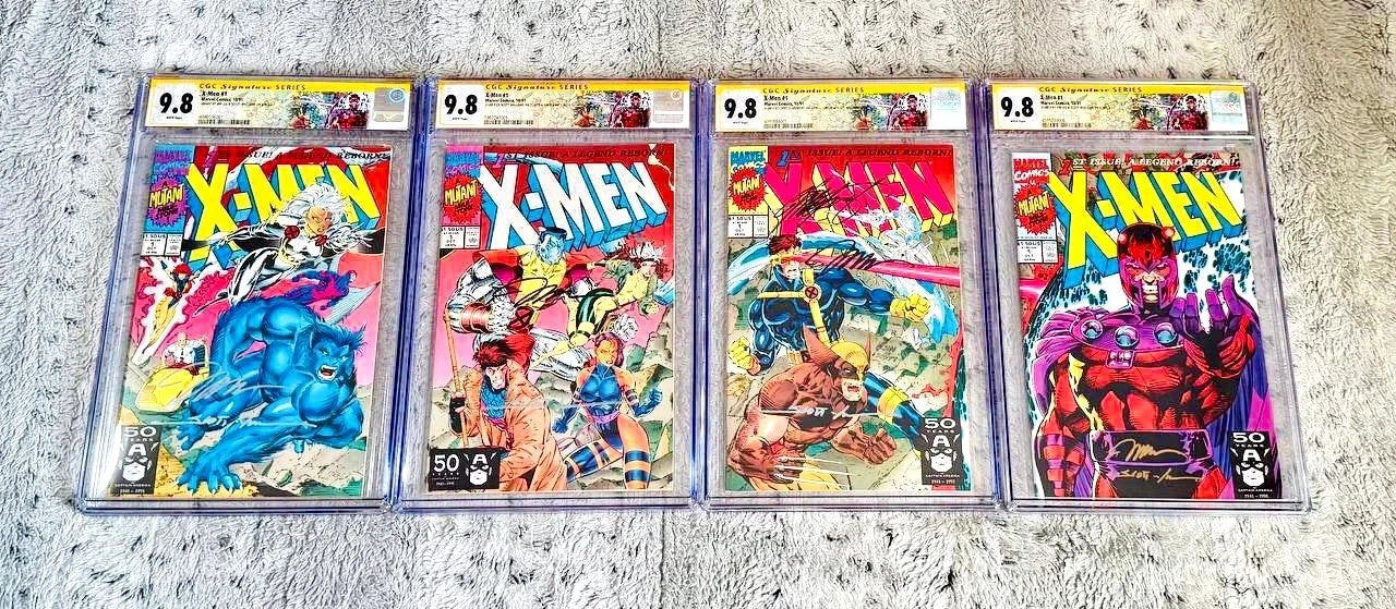 X-MEN #1 CONNECTING COVERS SIGNED JIM LEE, SCOTT WILLIAMS CGC SS 9.8 CLAREMONT