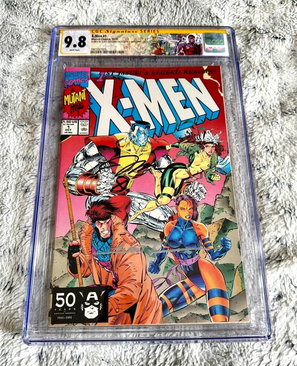 X-MEN #1 CONNECTING COVERS SIGNED JIM LEE, SCOTT WILLIAMS CGC SS 9.8 CLAREMONT