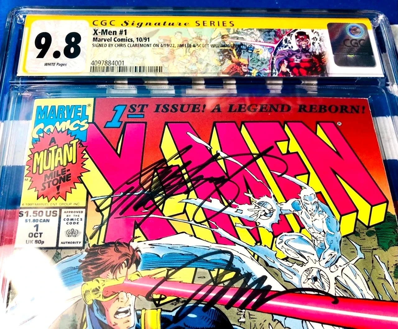 X-MEN #1 CONNECTING COVERS SIGNED JIM LEE, SCOTT WILLIAMS CGC SS 9.8 CLAREMONT
