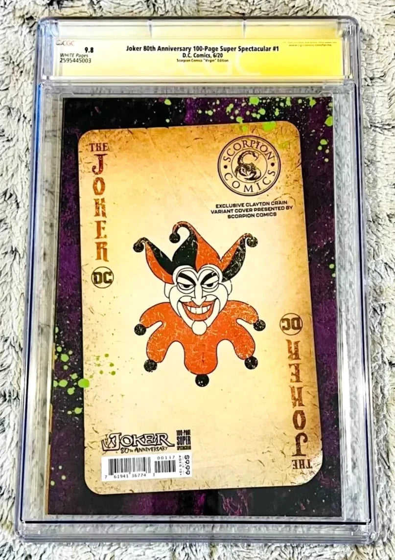 JOKER #1 LEDGER OA SKETCH 1/1 CGC SS 9.8 SIGNED CLAYTON CRAIN *wHy sO sErIoUs?*