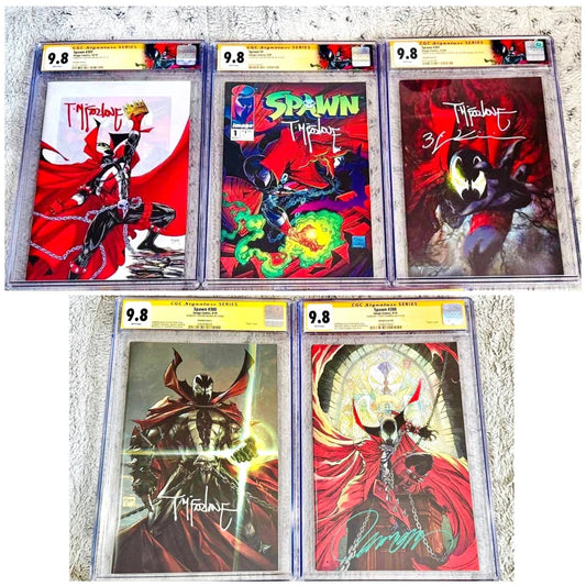 SPAWN #1 RECORD #300 #301 SIGNED MCFARLANE SIENKIEWICZ SCOTT CAMPBELL CGC SS 9.8